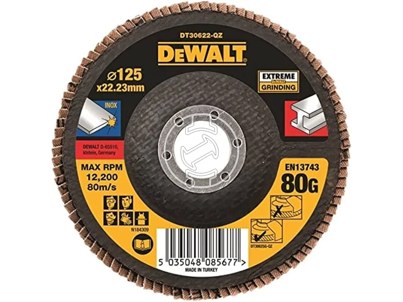 Kép: DeWalt EXTREME Lamellas csiszolokorong 125 mm x 222 mm x 80 G_0.webp