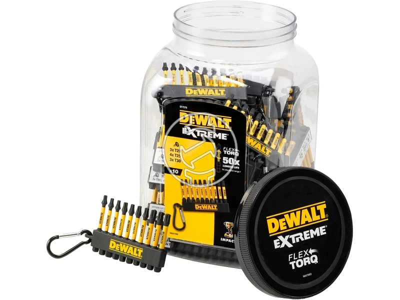 Kép: DeWalt FLEXTORQ bit keszlet T20T25T30x57 mm 10 db.webp