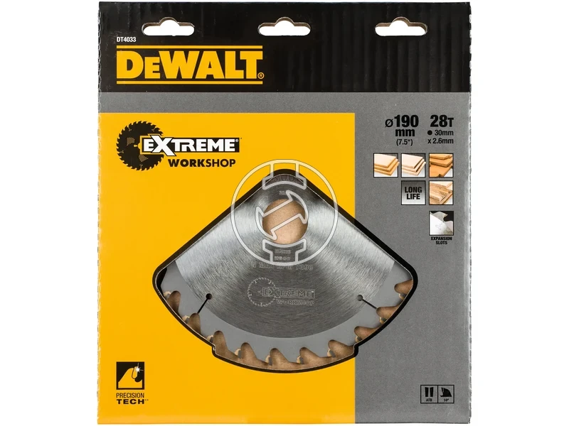 Kép: DeWalt korfureszlap 190x30x26 mm28T.webp