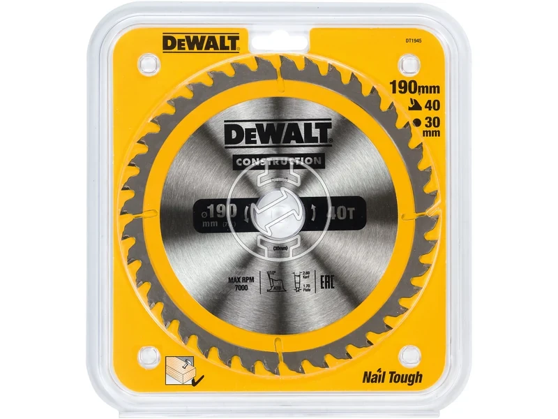 Kép: DeWalt korfureszlap 190x30x26 mm40T.webp