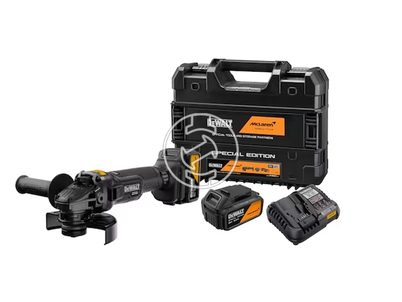 DeWalt DCG45MP2T-QW McLaren akkus sarokcsiszoló 125 mm, 2 x 5 Ah akku + töltő
