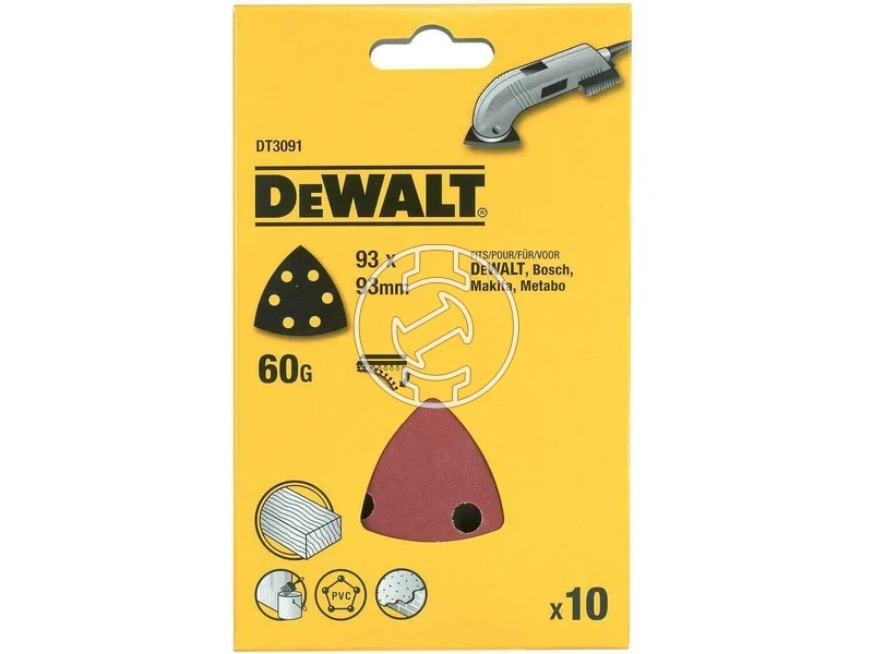 Kép: DeWalt Multicsiszololap 93 x 93 mm 60 G_1.webp
