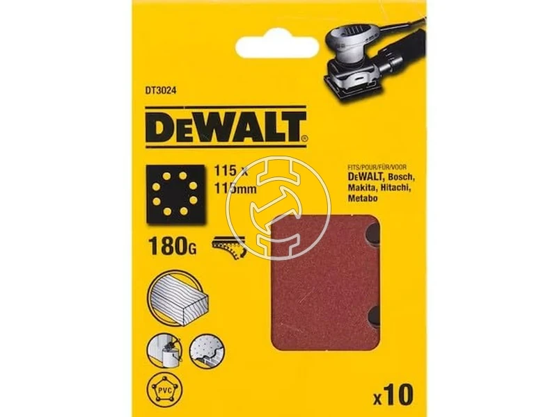 Kép: DeWalt Rezgocsiszolo papir 115 x 115 mm 180 G 10 db_1.webp