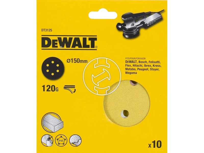 Kép: DeWalt ROS 120GT 150MM Tepozaras excentercsiszolopapir 150 mm_1.webp