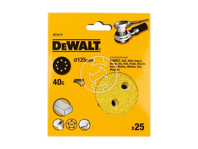 Kép: DeWalt ROS 125mm 40G Tepozaras excentercsiszolopapir 125 mm 40G_1.webp