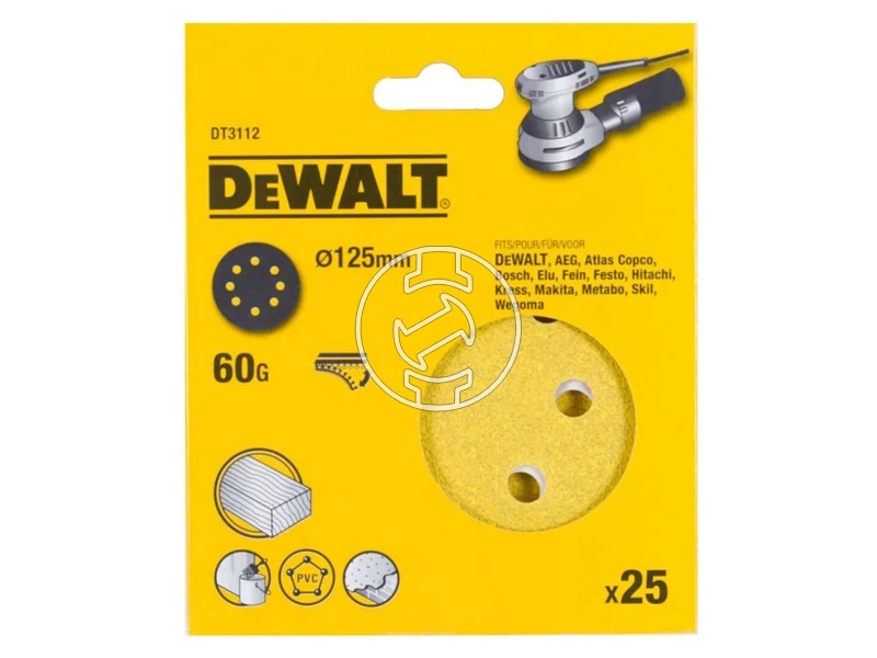 Kép: DeWalt ROS 125mm 60G Tepozaras excentercsiszolopapir 125 mm 60G_1.webp