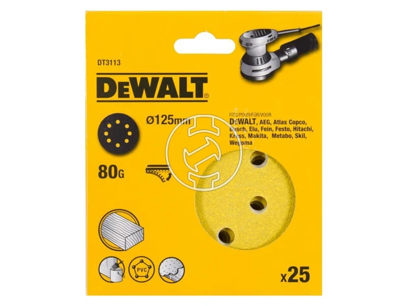 Kép: DeWalt ROS 125mm 80G Tepozaras excentercsiszolopapir 125 mm 80G_1.webp