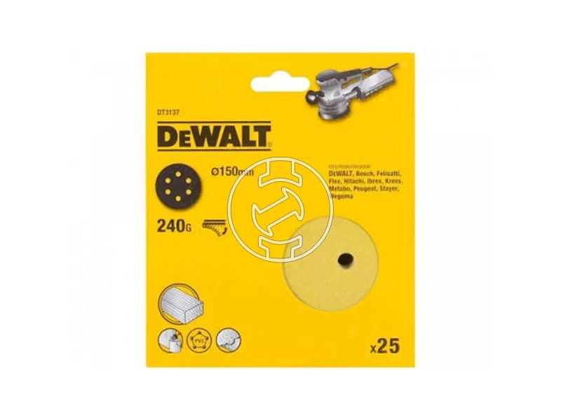 Kép: DeWalt ROS 150mm 240G Tepozaras excentercsiszolopapir 150 mm 240G_1.webp