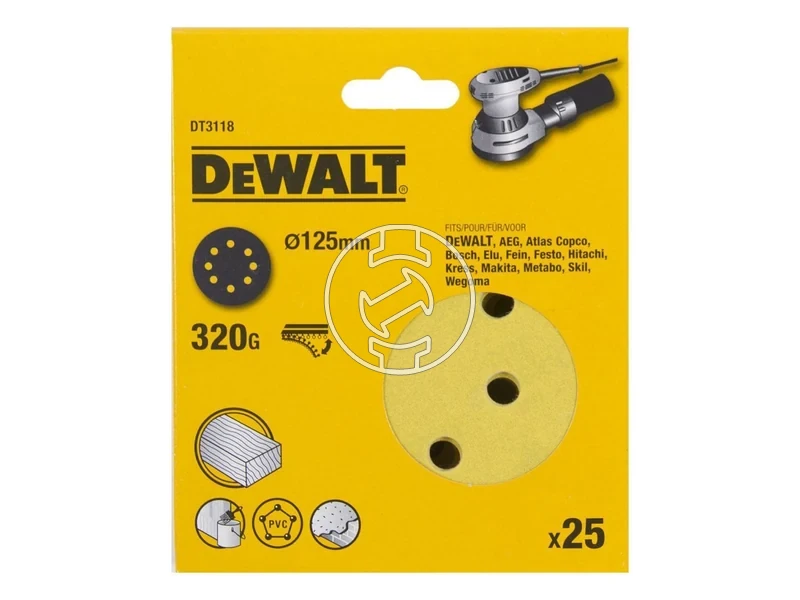 Kép: DeWalt Sanding Disc Tepozaras excentercsiszolopapir 125 mm_1.webp