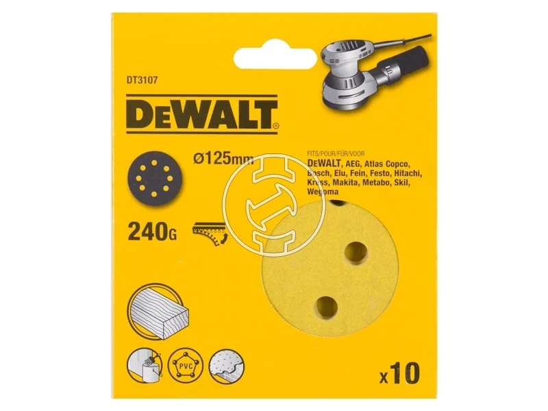 Kép: DeWalt Sanding Disc Tepozaras excentercsiszolopapir 125 mm 240_1.webp
