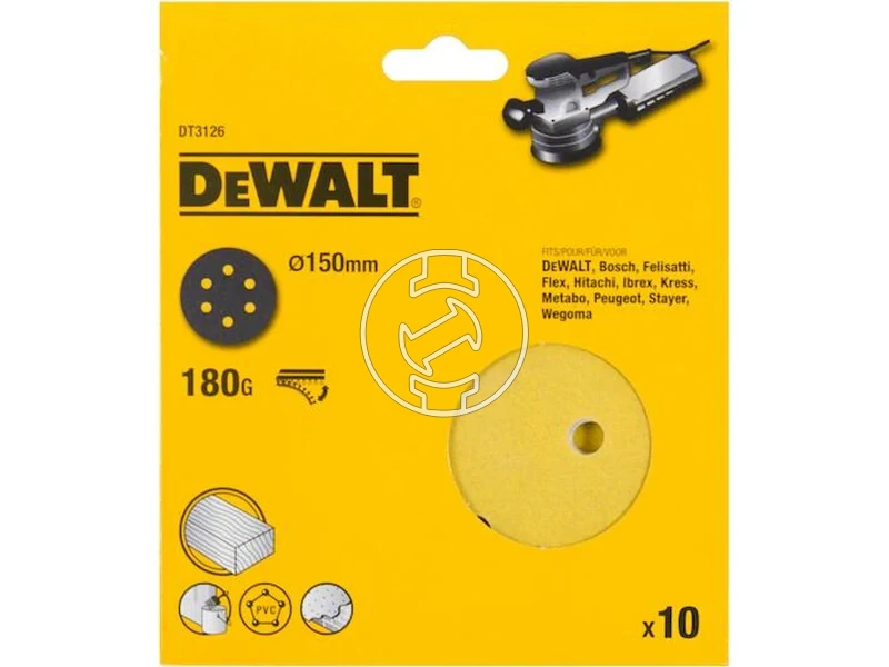 Kép: DeWalt Sanding Disc Tepozaras excentercsiszolopapir 150 mm_1.webp