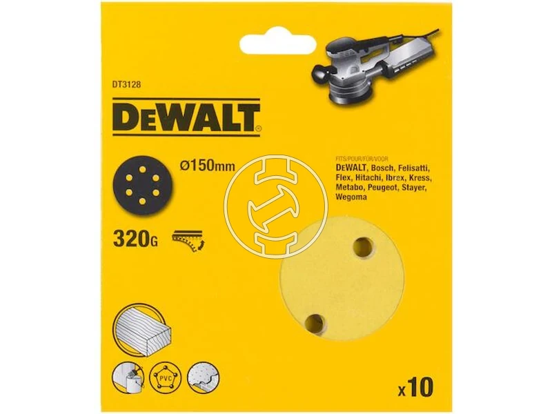 Kép: DeWalt Sanding Disc Tepozaras excentercsiszolopapir 150 mm 320 G_1.webp