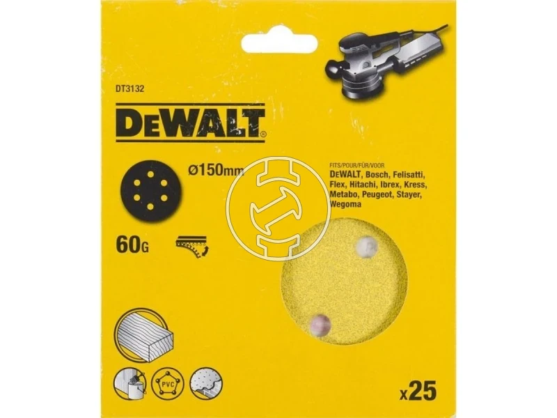 Kép: DeWalt Sanding Disc Tepozaras excentercsiszolopapir 150 mm 60G_1.webp