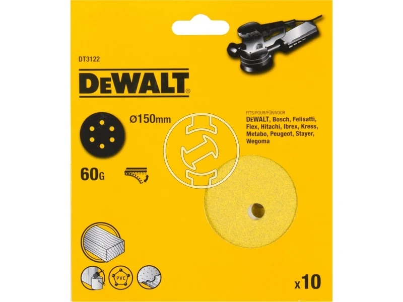 Kép: DeWalt Sanding Disc Tepozaras excentercsiszolopapir 150 mm 60G_1.webp