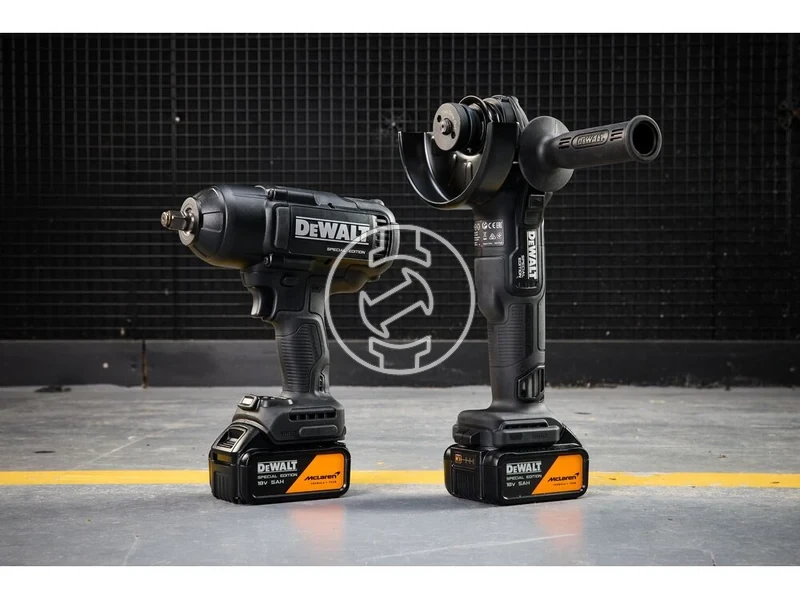 Kép: DEWALT X MCLAREN 18V XR TWIN KIT - HIGH TORQUE IMPACT WRENCH AND ANGLE GRINDER WITH 2 X 5AH BATTERIES CHARGER IN TSTAK. BASED OFF DCF900DCG405_7.webp