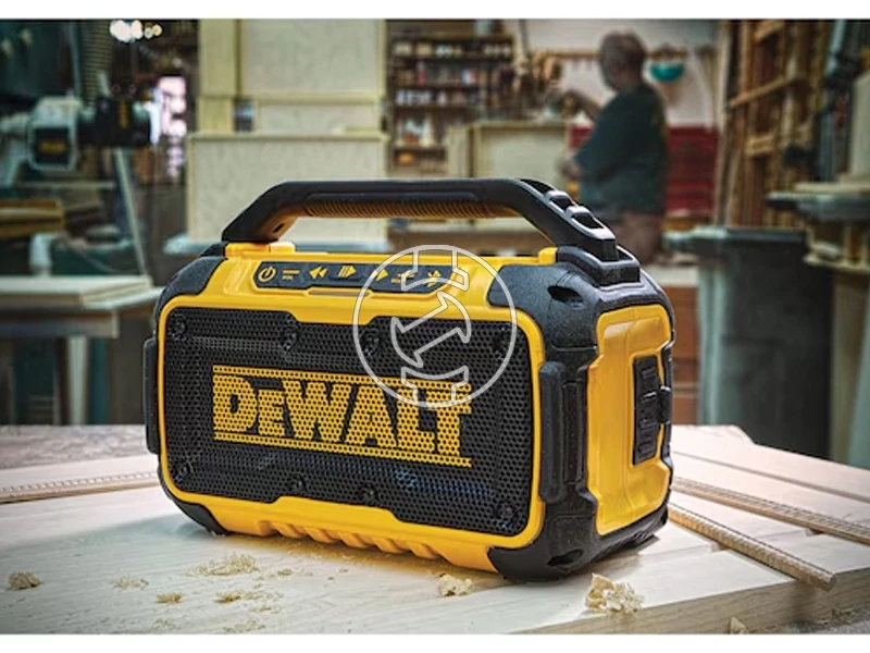 DeWalt DCR011-XJ akkus bluetooth hangszóró 10,8 V/12 V/18 V/36 V/54 V | 10 W | Akku és töltő nélkül | Kartondobozban