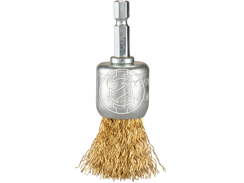 drótkefe sárgaréz bevonattal 24mm 1/4˝