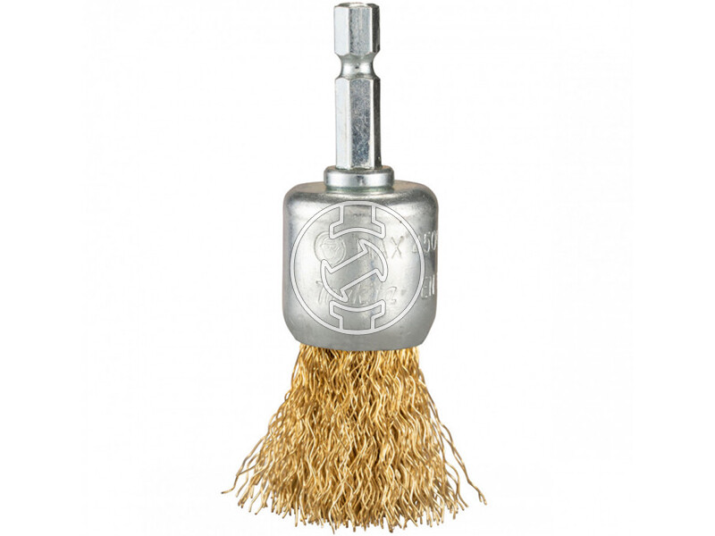 drótkefe sárgaréz bevonattal 28mm 1/4˝