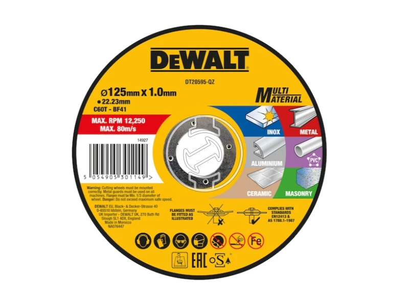 DeWalt 125 x 1 x 22,23 Multi Material vágókorong