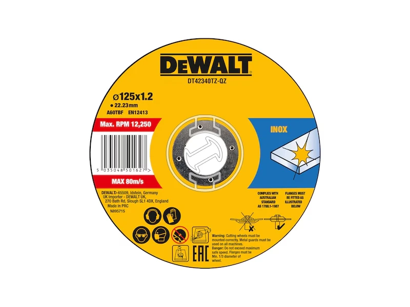 DeWalt 125 x 1.2 mm vágókorong 10 db