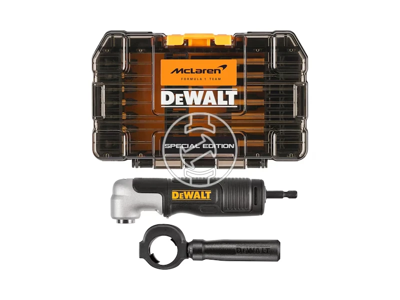 DeWalt McLaren szerszám készlet sarokfúró adapterrel