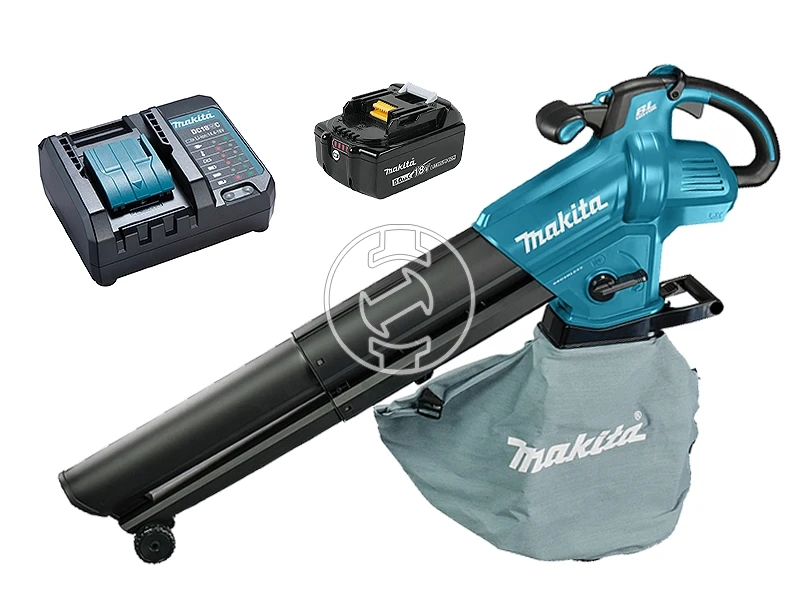 Makita DUB187T001 akkus lombfújó-szívó 18 V | 252 m3/h | 64 m/s | Szénkefementes | 1 x 5 Ah akku + töltő