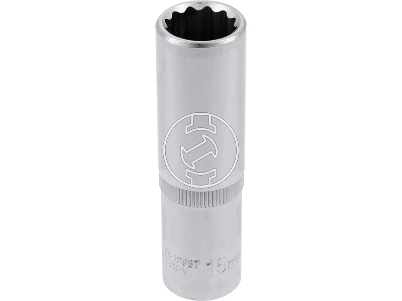 Kép: Dugokulcsfej 15 mm 12 negyszog meghajtas 12-kant dupla hatlap Cr-V.webp