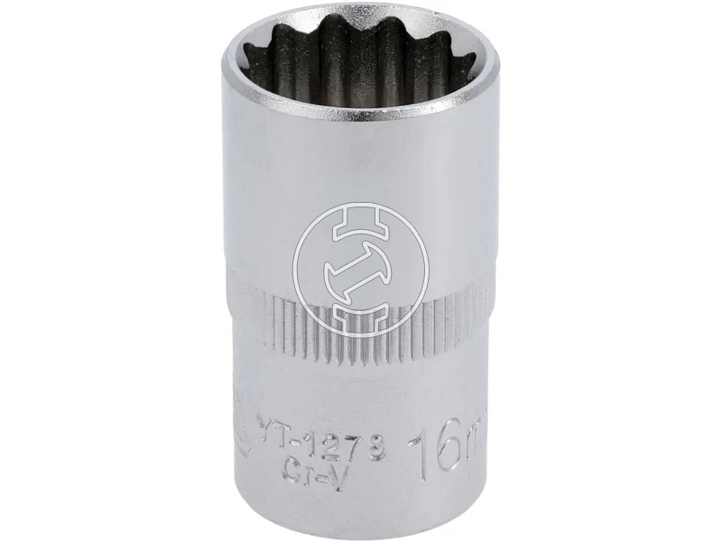 Kép: Dugokulcsfej 16 mm 12 hajtas 12 szog 12PT krom-vanadium normal.webp