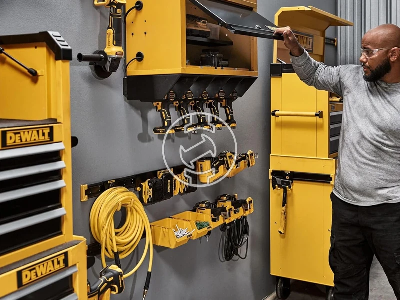 DeWalt fali tartó szerszámokhoz műanyag tároló