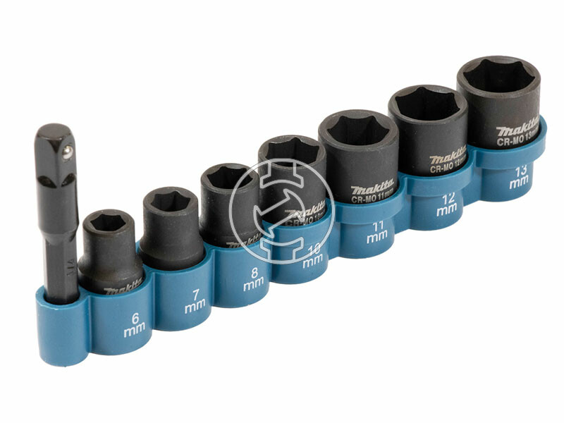 Makita 8 darabos gépi dugókulcs készlet 1/2 inch CR-MO