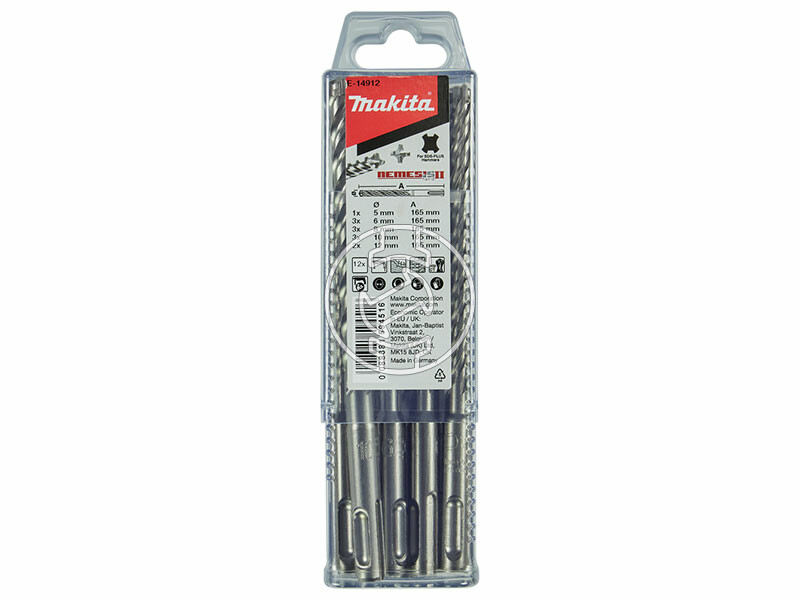 Makita 12 darabos Nemesis Zentro Plus SDS-Plus fúrószár készlet