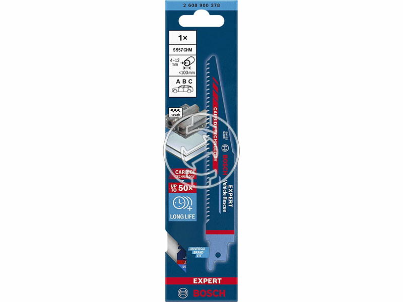 EXPERT 957 CHM Vehicle Rescue keményfém fogazású szablyafűrészlap, 1 db, Anyagvastagság: 4-12 mm, M