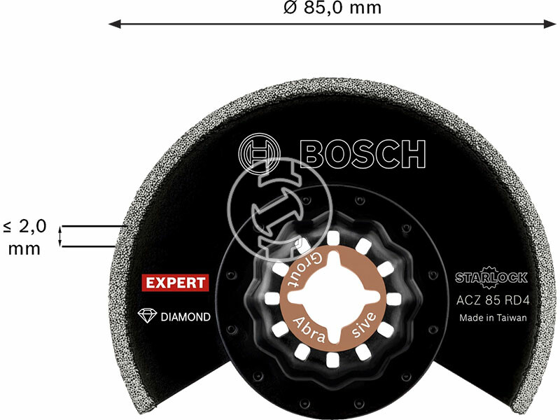 EXPERT ACZ 85 RD4 Diamond, Grout and Abrasive, 85 mm