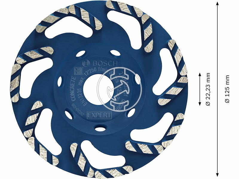 EXPERT Best for Concrete gyémánt fazékkorong, 125 x 22,23 mm, szegmensmagasság: 4,5 mm