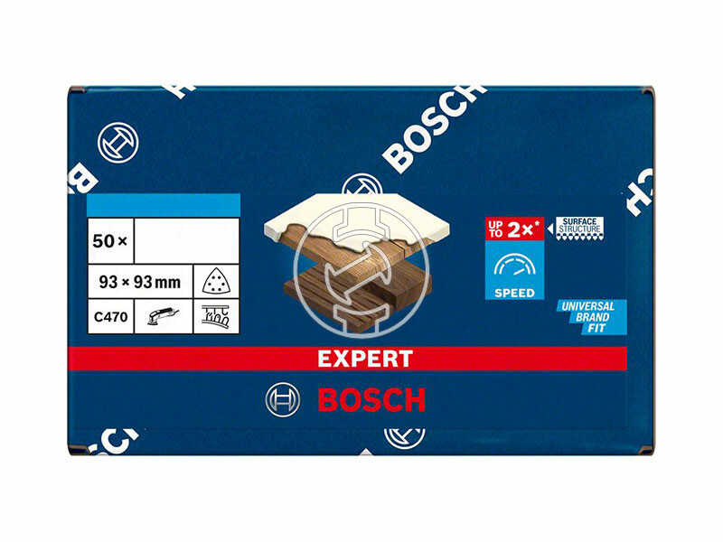 EXPERT C470 csiszolópapír deltacsiszolókhoz, Wood and Metal, 93 mm, G60, 6 lyuk