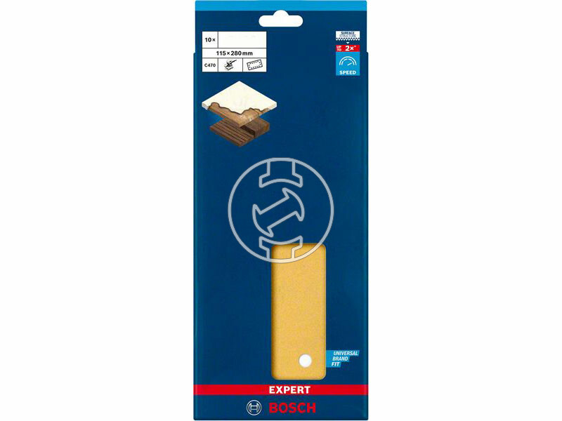 EXPERT C470 csiszolópapír rezgőcsiszolókhoz, Wood and Paint, 115 x 280 mm, P240, 14 lyuk