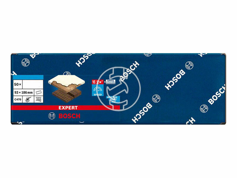 EXPERT C470 csiszolópapír rezgőcsiszolókhoz, Wood and Paint, 93 x 186 mm, G180, 8 lyuk