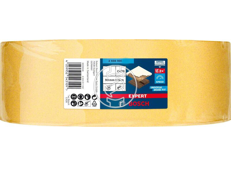 EXPERT C470 csiszolótekercsek kézi csiszolásra és rezgőcsiszolóra, fához&festékhez, 93 mm, 50 m, G4
