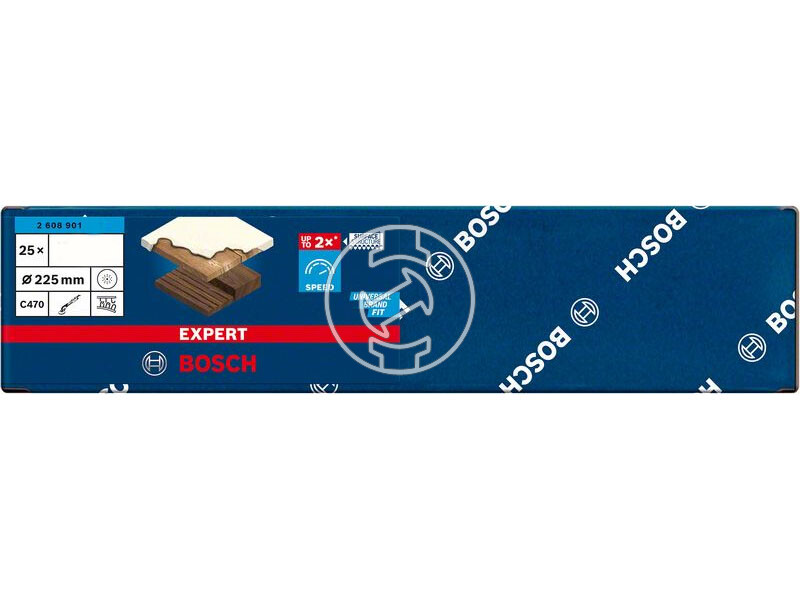 EXPERT C470 csiszolópapír fal- és mennyezetcsiszolókhoz, Wood and Metal, 225 mm, P60, 19 lyuk