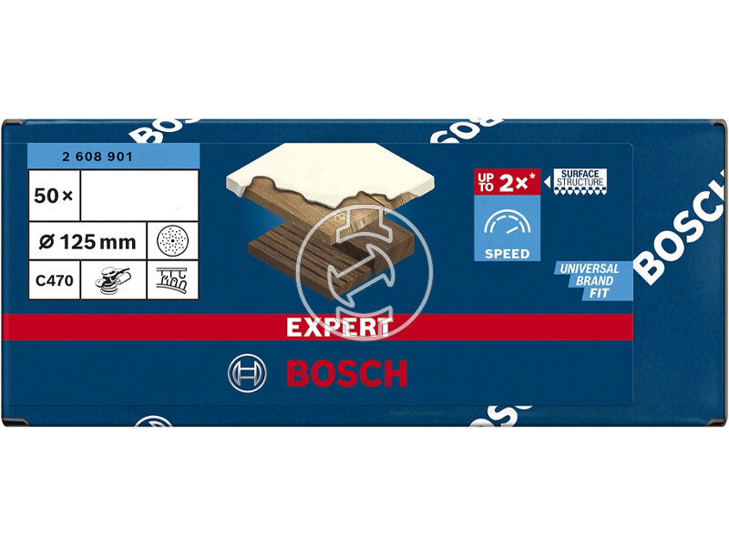 EXPERT C470 csiszolópapír excentercsiszolóra, Wood and Paint, 125 mm, G150, Multihole