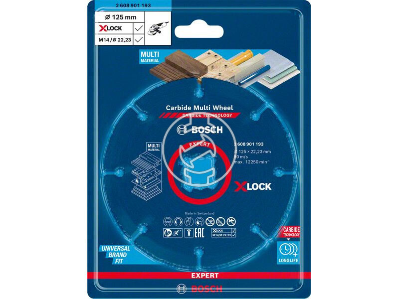 EXPERT X-LOCK Karbid Multi vágótárcsa , 125 x 22,23 mm, X-LOCK