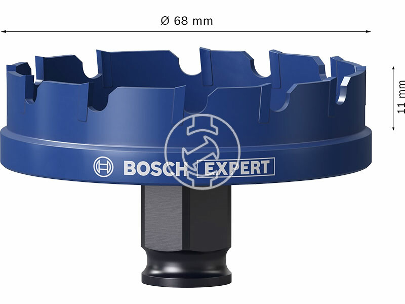 EXPERT Carbide Sheet Metal Körkivágó, 68 mm, 68 mm