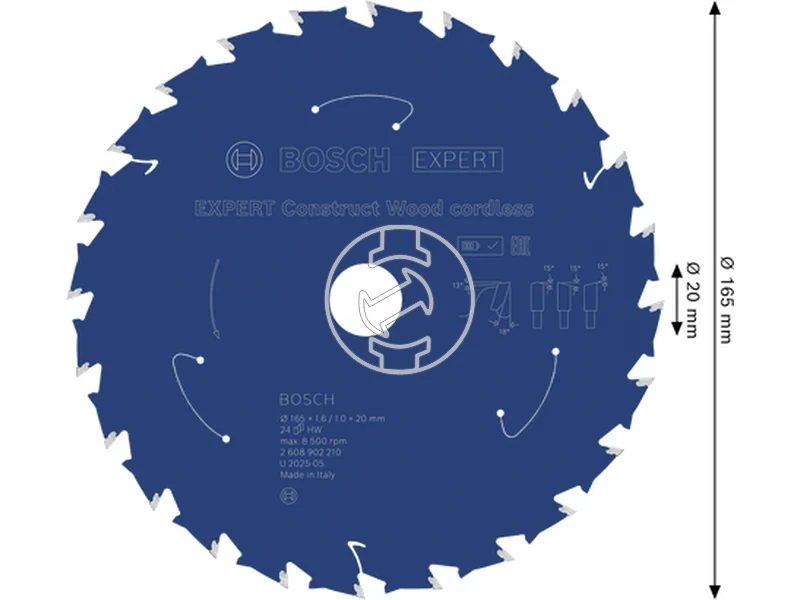 Kép: EXPERT Construct Wood Korfureszlap Akkus 165x20x1.61x24T.webp