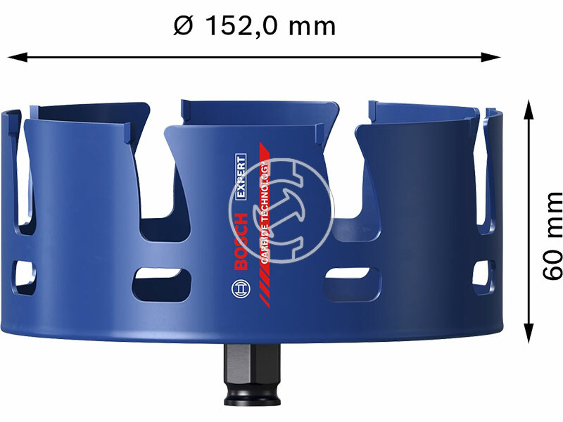 EXPERT Construction Material körkivágó, 152 m, 152 x 60 mm, 6, 8 vágóél