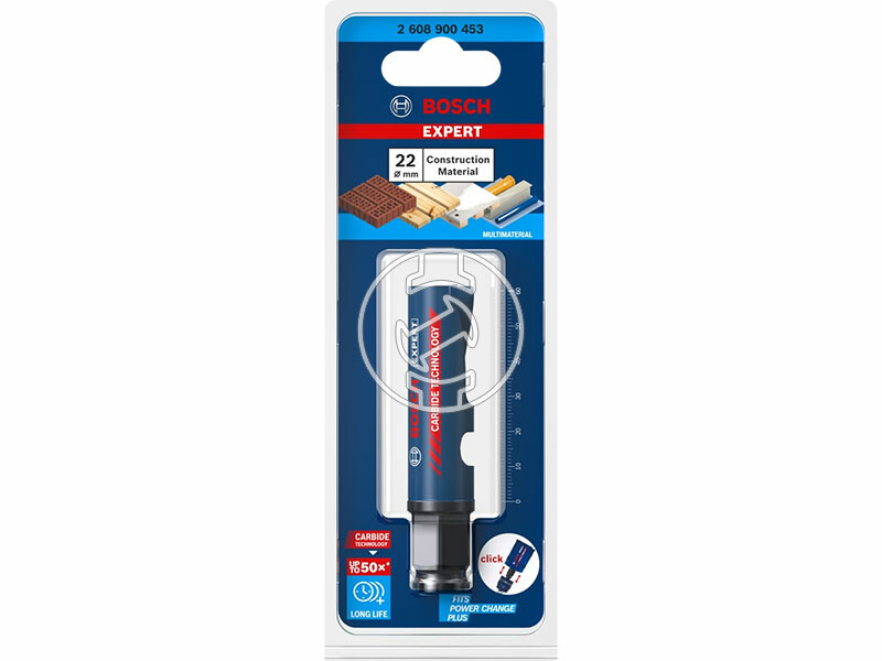 EXPERT Construction Material körkivágó, 22 mm, 22 x 60 mm, 3/4, 1 vágóél