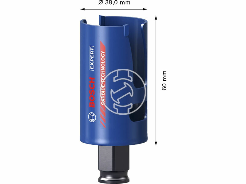 EXPERT Construction Material körkivágó, 38 mm, 38 x 60 mm,1 3/8, 2 vágóél