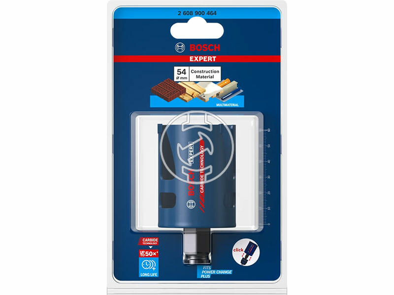 EXPERT Construction Material körkivágó, 54 mm, 54 x 60 mm, 2 1/8, 3 vágóél