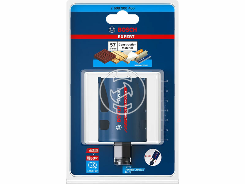 EXPERT Construction Material körkivágó, 57 mm, 57 x 60 mm, 2 1/4, 3 vágóél