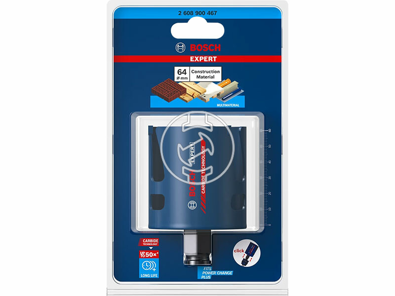 EXPERT Construction Material körkivágó, 64 mm, 64 x 60 mm, 2 1/2, 3 vágóél