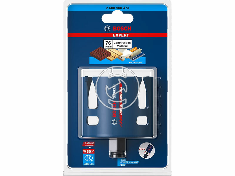 EXPERT Construction Material körkivágó, 76 mm, 76 x 60 mm, 3, 4 vágóél